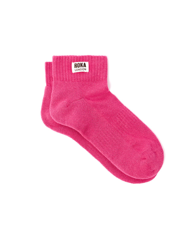 Wembley Ankle Socks for Women in Granita Red