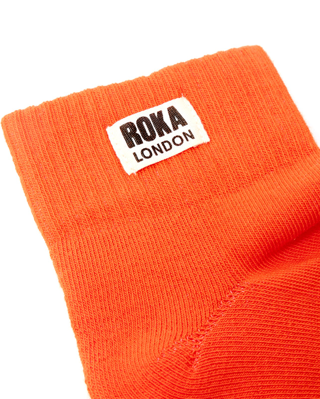 Wembley Ankle Socks for Women in Jaffa Orange