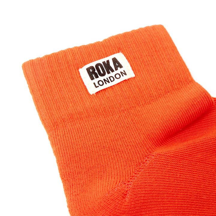 Wembley Ankle Socks for Women in Jaffa Orange