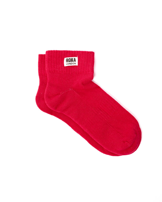 Wembley Ankle Socks for Women in Scarlet