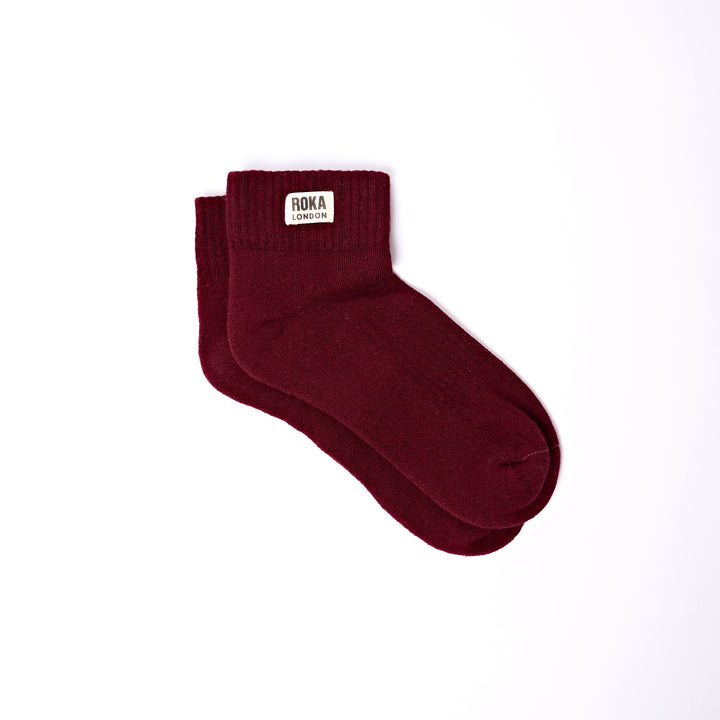 Wembley Ankle Socks for Women in Plum