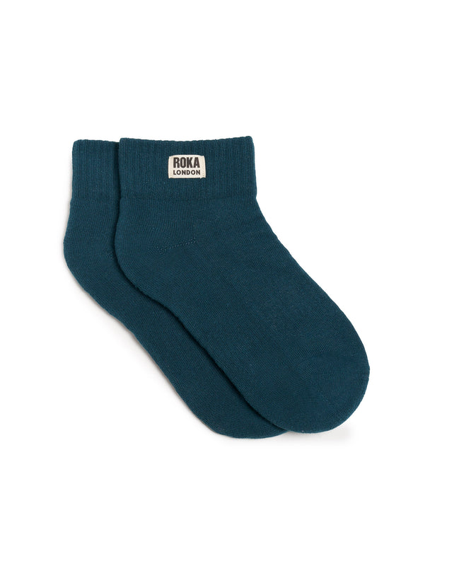 Wembley Ankle Socks for Women in Teal