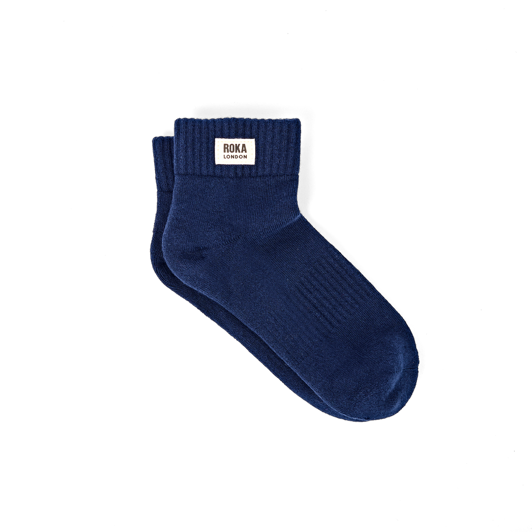 Wembley Ankle Socks for Women in Deep Blue