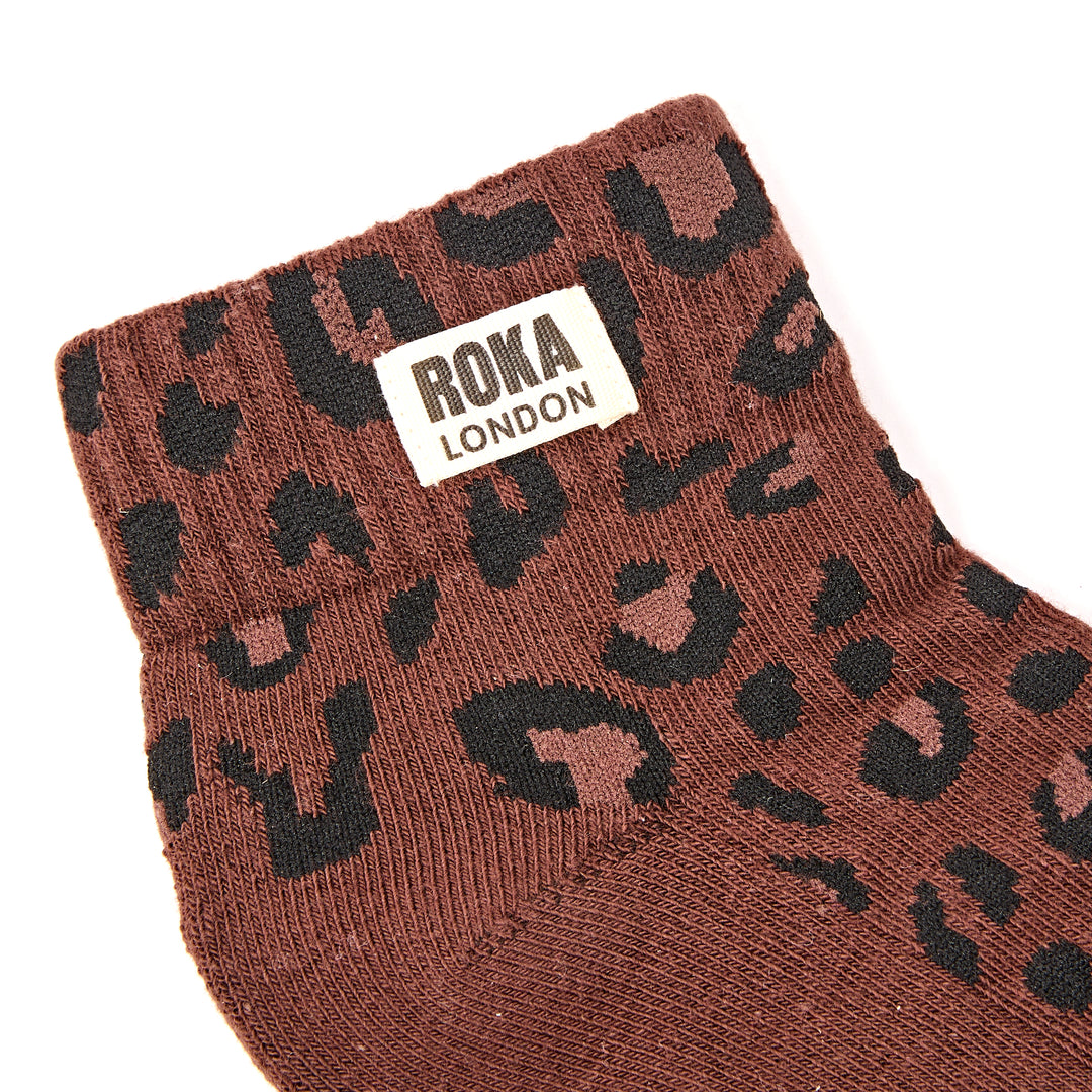 Wembley Ankle Socks for Women in Mini Leopard