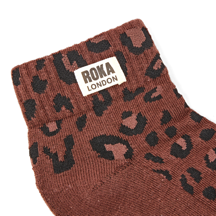 Wembley Ankle Socks for Women in Mini Leopard