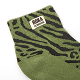 Wembley Ankle Socks for Women in Green Animal
