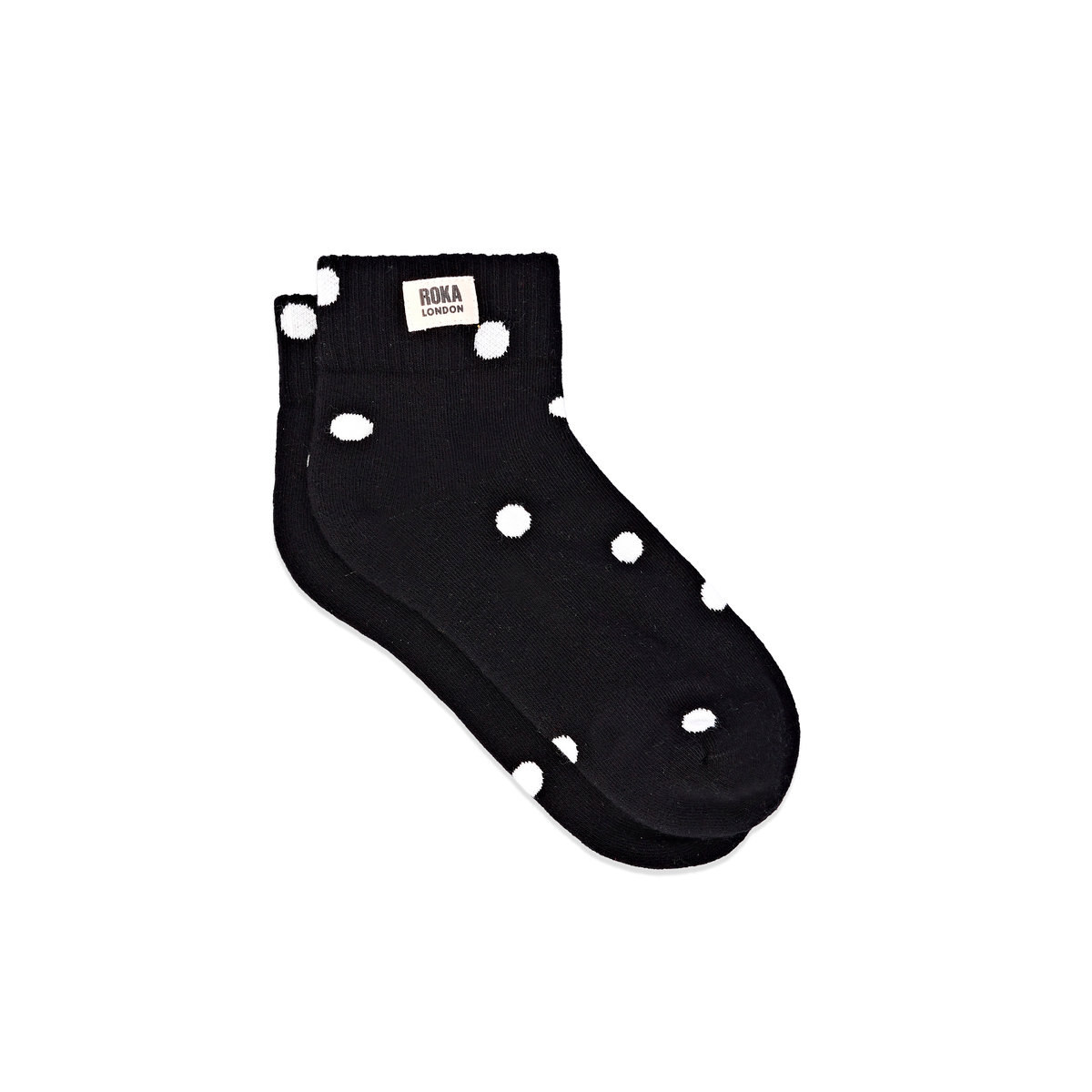 Wembley Ankle Socks for Women in Black Dot