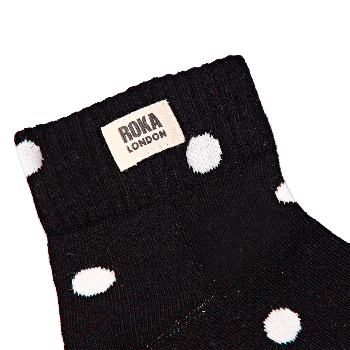 Wembley Ankle Socks for Women in Black Dot