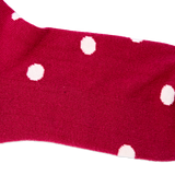 Wembley Ankle Socks for Women in Granita Red Dot