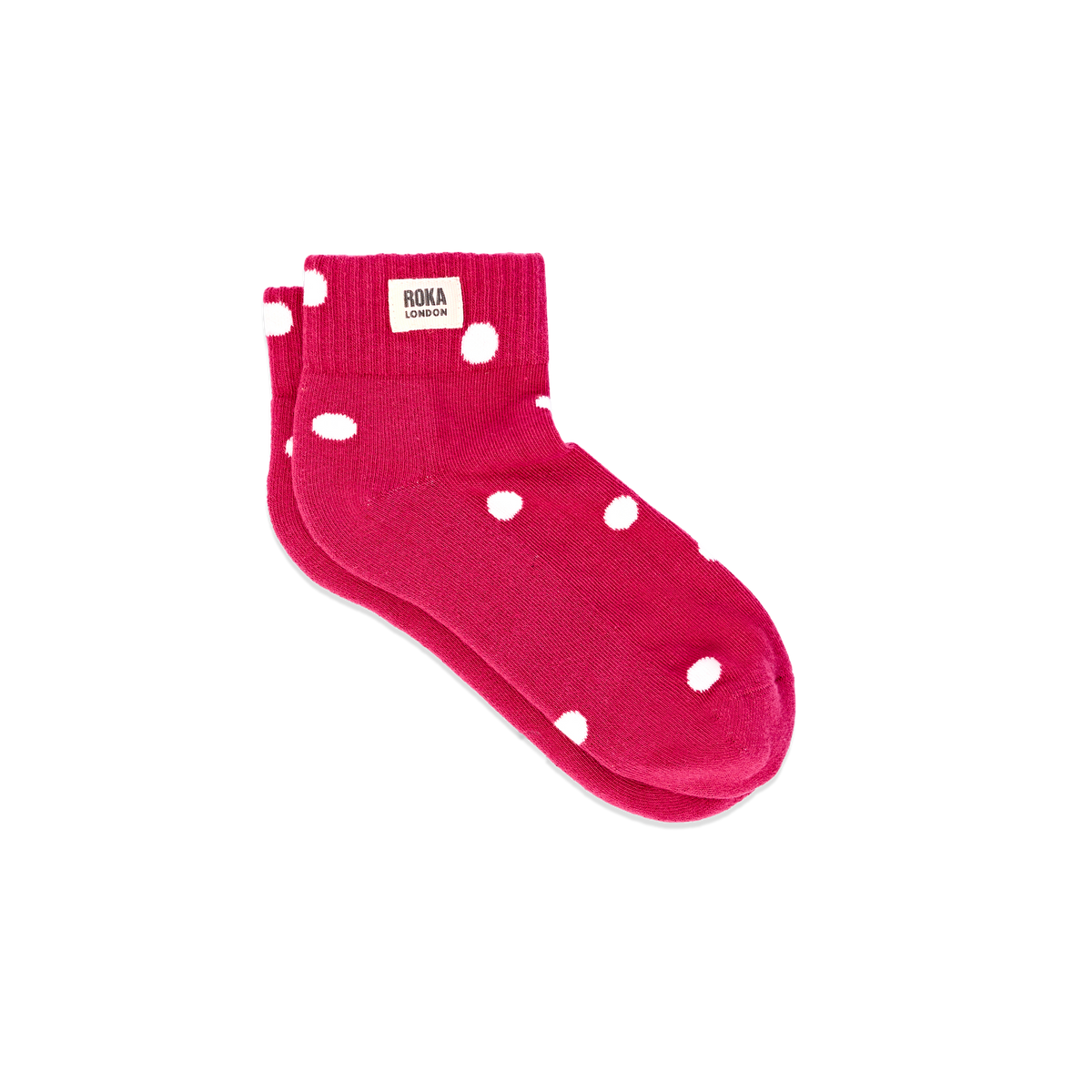 Wembley Ankle Socks for Women in Granita Red Dot