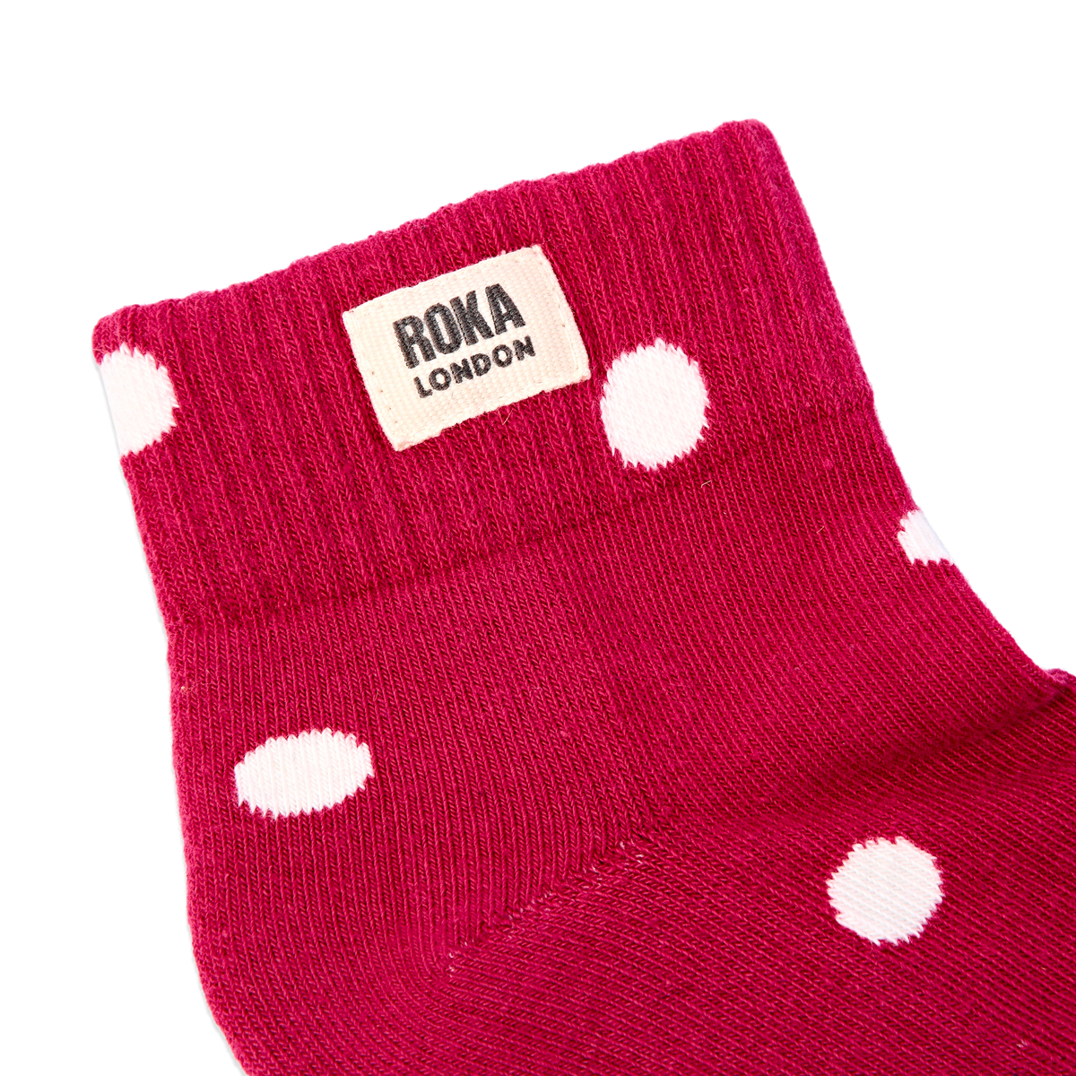 Wembley Ankle Socks for Women in Granita Red Dot