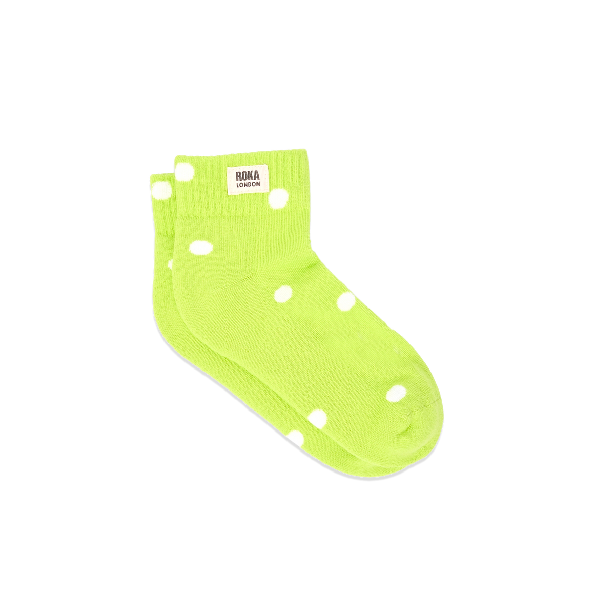 Wembley Ankle Socks for Women in Lime Dot