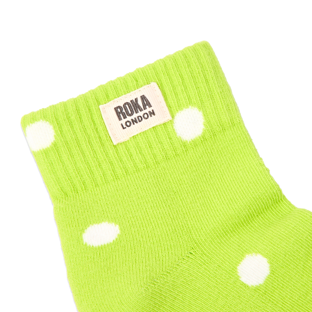 Wembley Ankle Socks for Women in Lime Dot