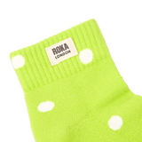 Wembley Ankle Socks for Women in Lime Dot