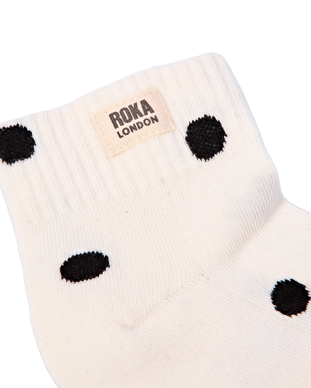 Wembley Ankle Socks for Women in Marshmallow Dot
