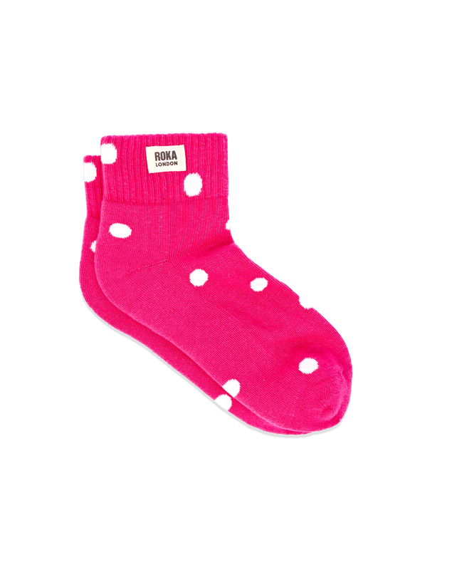 Wembley Ankle Socks for Women in Pink Dot