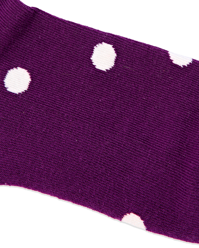 Wembley Ankle Socks for Women in Purple Dot