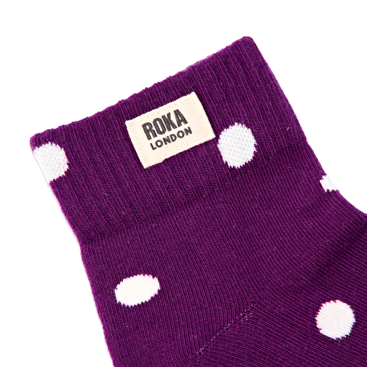 Wembley Ankle Socks for Women in Purple Dot