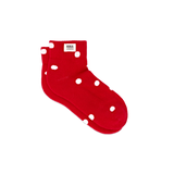Wembley Ankle Socks for Women in Scarlet Dot