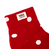 Wembley Ankle Socks for Women in Scarlet Dot