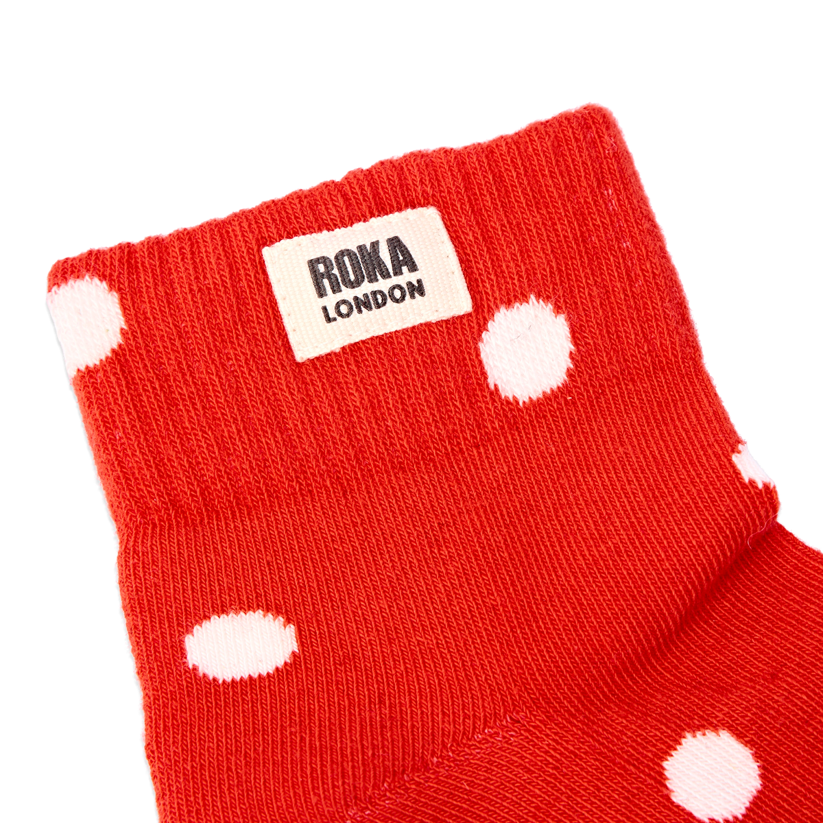 Wembley Ankle Socks for Women in Spicy Orange Dot