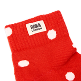 Wembley Ankle Socks for Women in Spicy Orange Dot