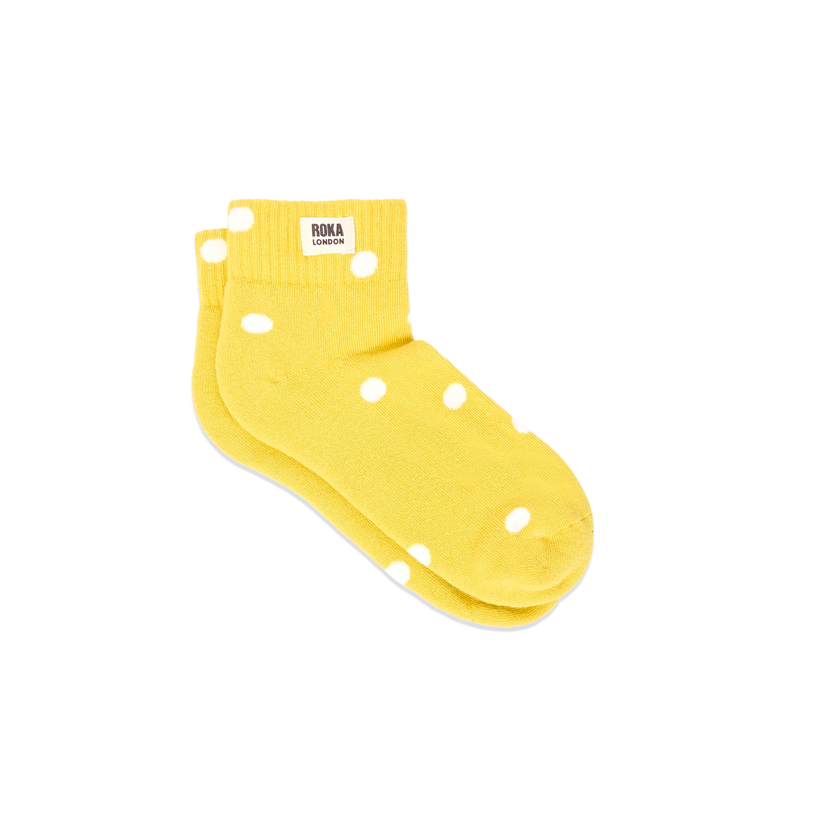 Wembley Ankle Socks for Women in Summer Yellow Dot
