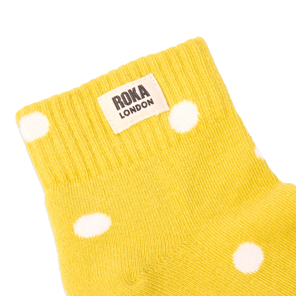 Wembley Ankle Socks for Women in Summer Yellow Dot