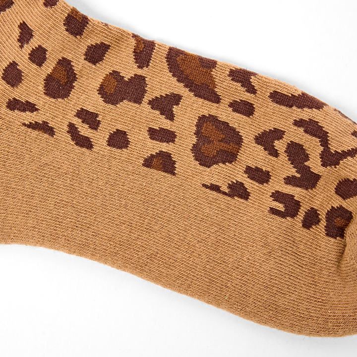 Wembley Ankle Socks for Women in Leopard Sand
