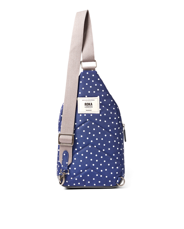 Willesden Sling Bag in Navy Polka Dot