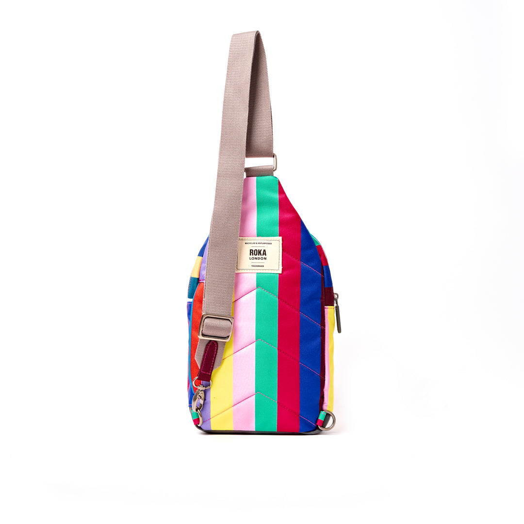 Willesden Sling Bag in Wide Multi Stripe