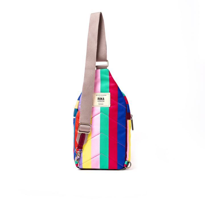 Willesden Sling Bag in Wide Multi Stripe
