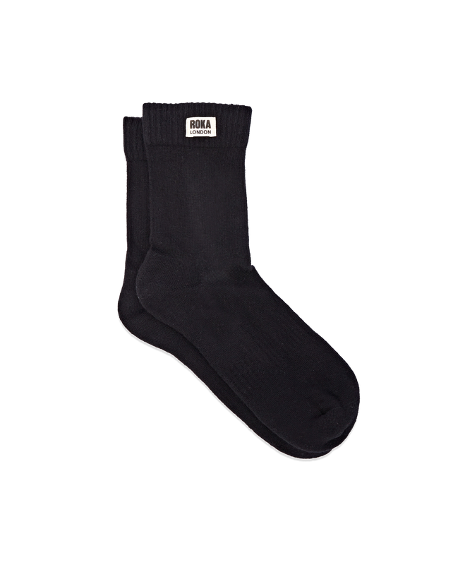 Wimbledon Crew Socks for Men in Black