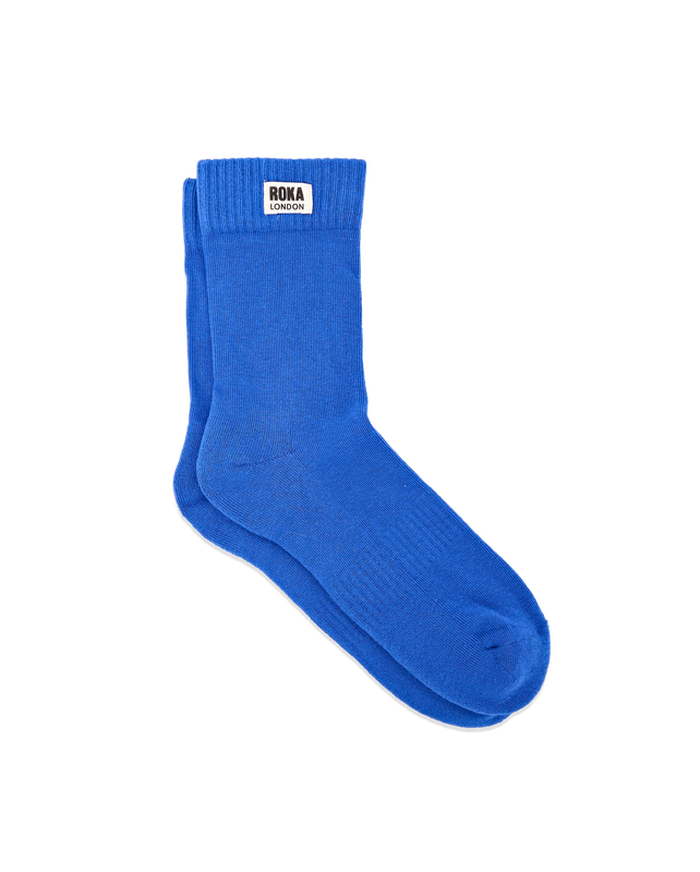 Wimbledon Crew Socks for Men in Malibu Blue