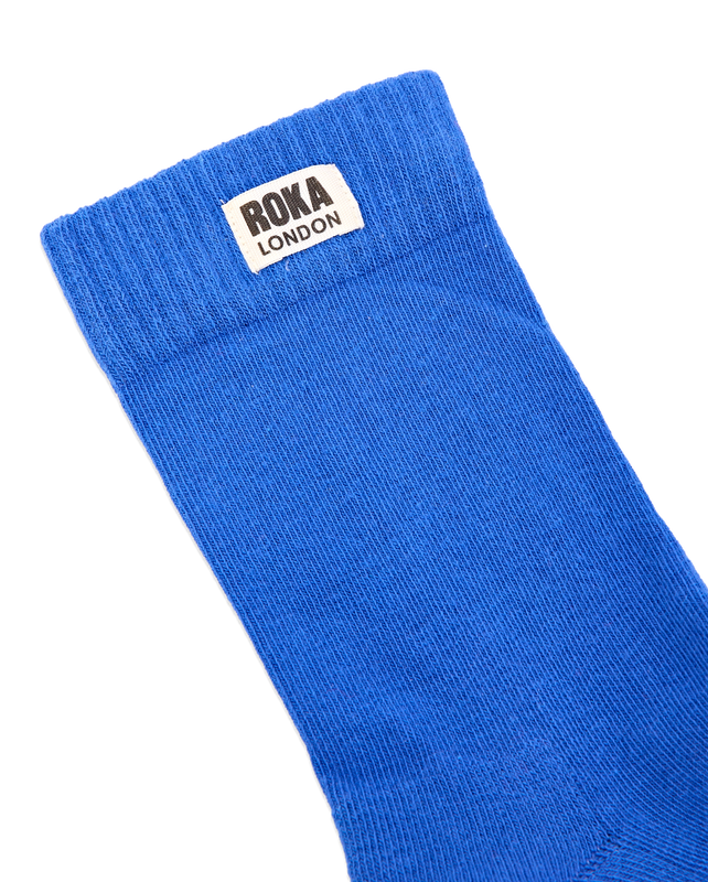 Wimbledon Crew Socks for Men in Malibu Blue