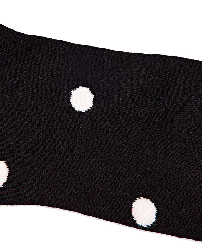 Wimbledon Crew Socks for Women in Black Dot