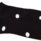 Wimbledon Crew Socks for Women in Black Dot