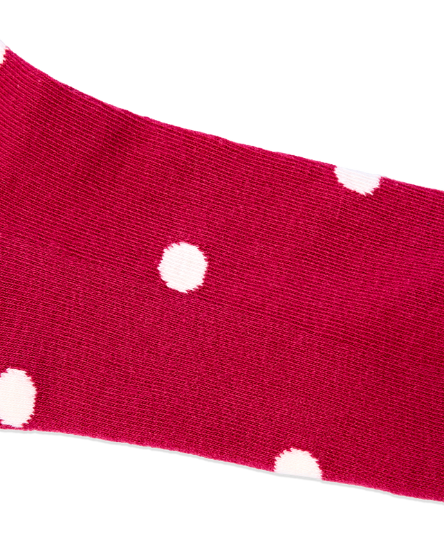 Wimbledon Crew Socks for Women in Granita Red Dot