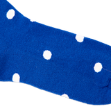Wimbledon Crew Socks for Women in Malibu Blue Dot