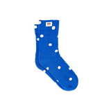 Wimbledon Crew Socks for Women in Malibu Blue Dot