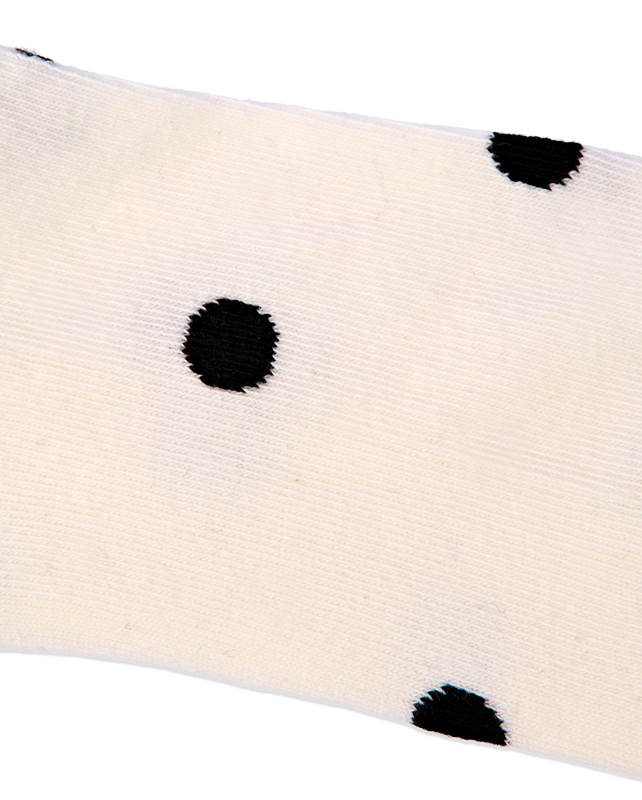 Wimbledon Crew Socks for Women in Marshmallow Dot