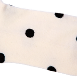 Wimbledon Crew Socks for Women in Marshmallow Dot