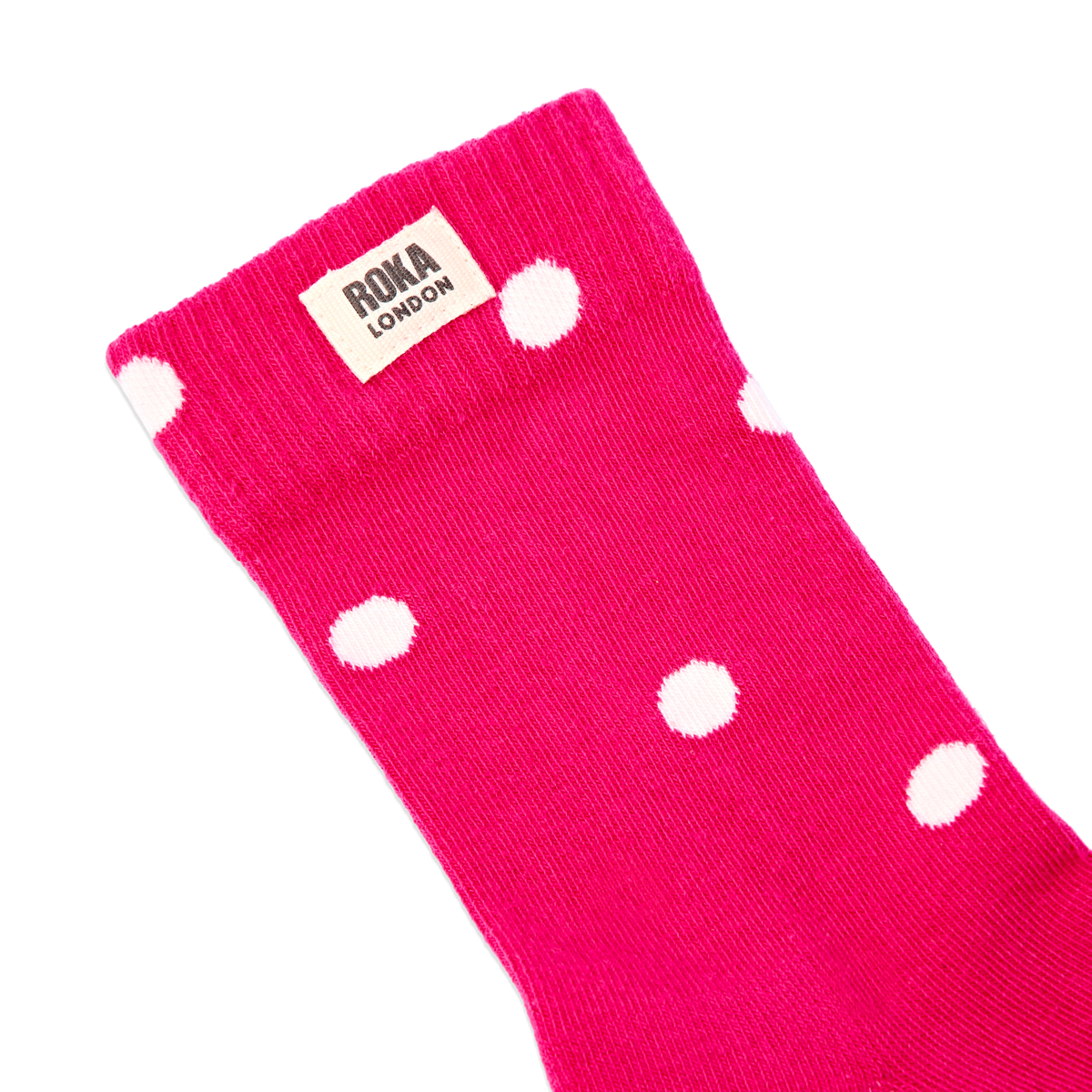 Wimbledon Crew Socks for Women in Pink Dot