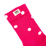 Wimbledon Crew Socks for Women in Pink Dot