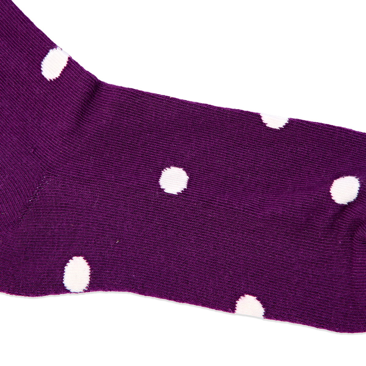 Wimbledon Crew Socks for Women in Purple Dot
