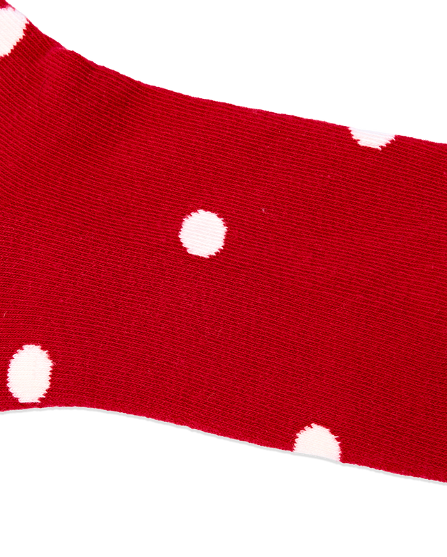 Wimbledon Crew Socks for Women in Scarlet Dot