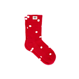 Wimbledon Crew Socks for Women in Scarlet Dot