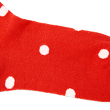 Wimbledon Crew Socks for Women in Spicy Orange Dot