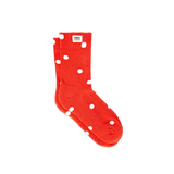 Wimbledon Crew Socks for Women in Spicy Orange Dot