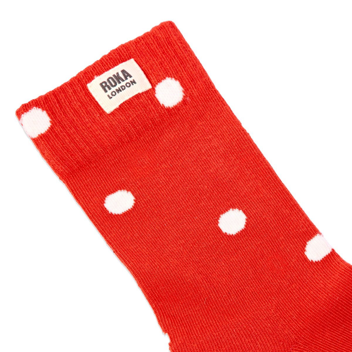 Wimbledon Crew Socks for Women in Spicy Orange Dot